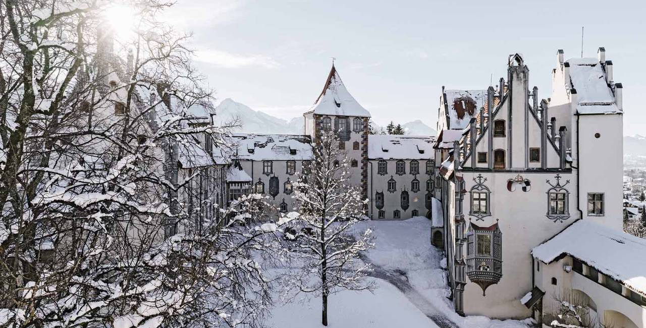 Das Hohe Schloss von Füssen im Winter.