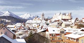 Winterliche Altstadt von Füssen.