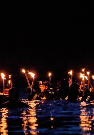 Veranstaltungsbild: 32. Neujahrs-Fackelschwimmen im Lech