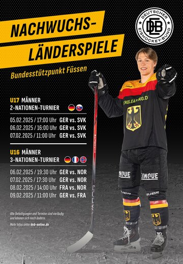 Veranstaltungsbild: Nachwuchs-Eishockey-Länderspiele U16 Männer