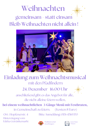 Event picture Einladung zum Weihnachtsmusical mit den Pfadfindern